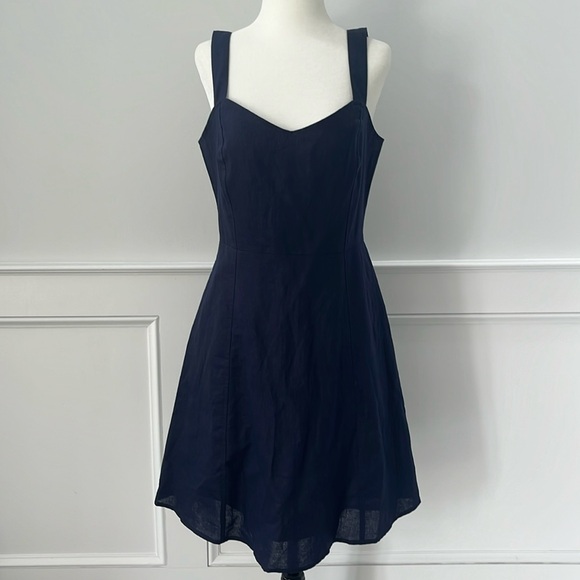 Gap linen navy blue dress - Picture 1 of 6